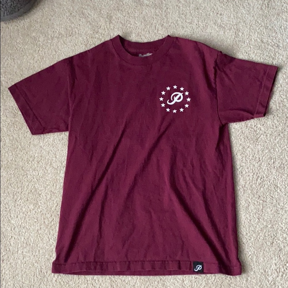 Primitive maroon logo T shirt